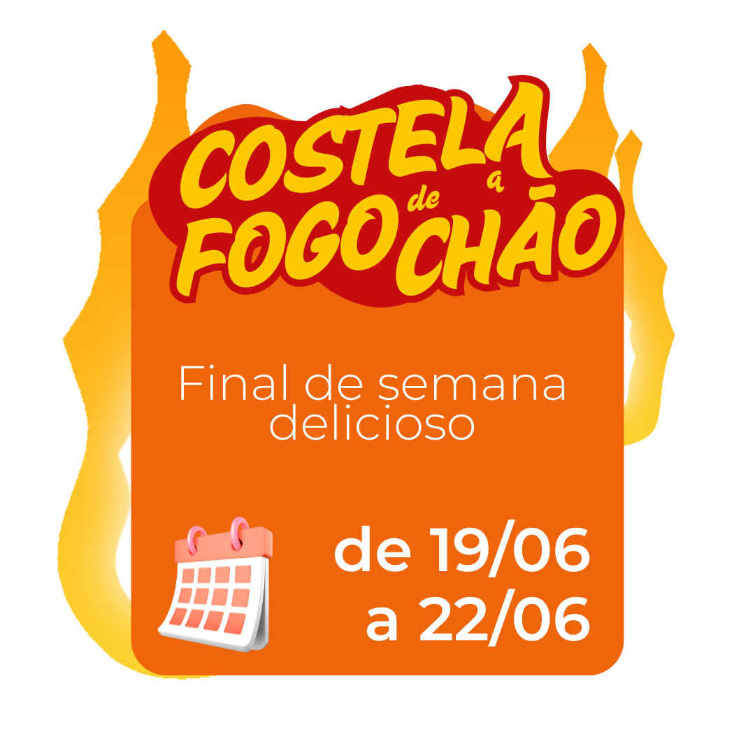 Costela a Fogo de Chão - Final de semana delicioso de 19/06 a 22/06 no Hotel Fazenda Salto Bandeirantes